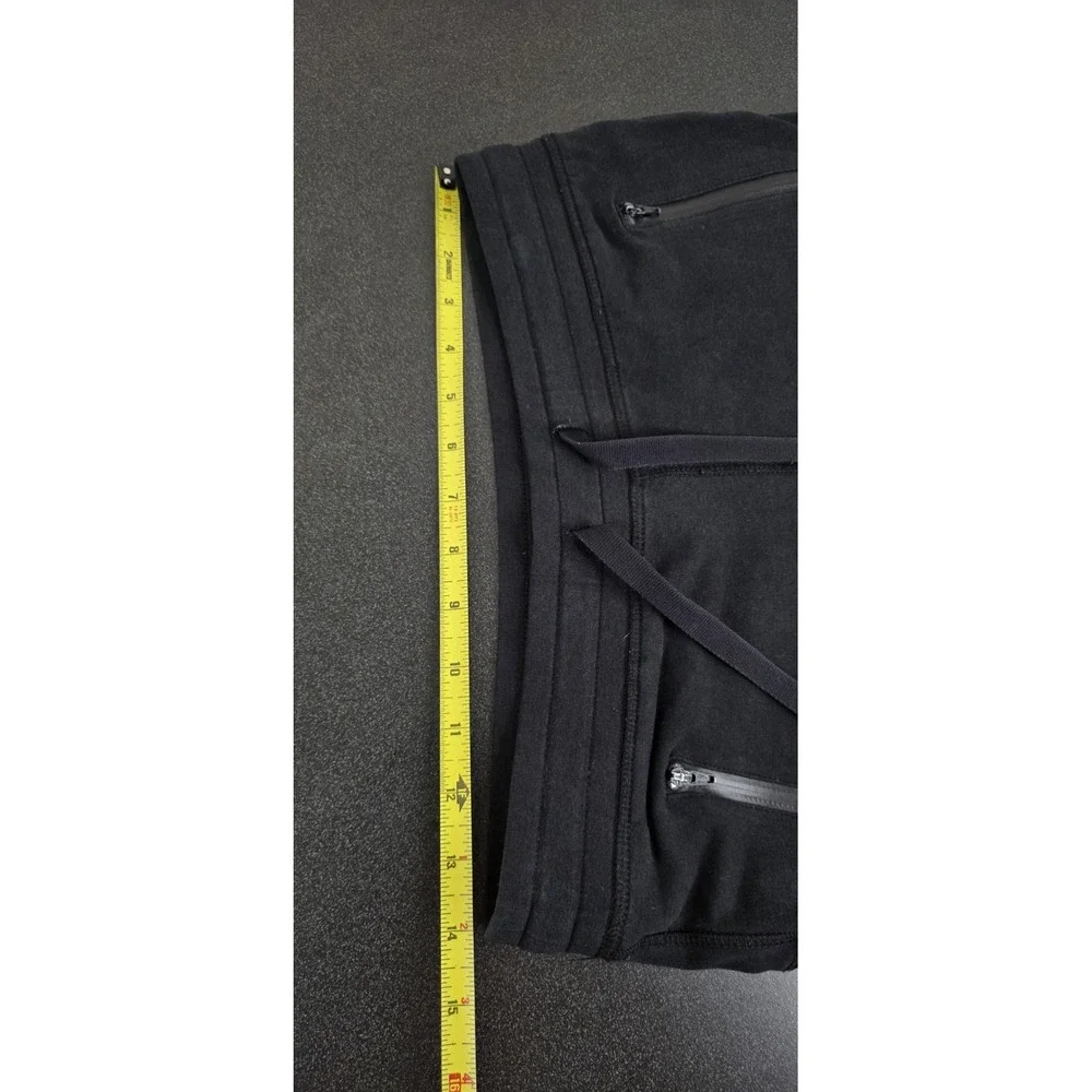 Alo Yoga Black Moto Zipper Pocket Jogger Sweatpants Woman Gym‎ Lounge XS